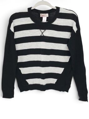 SO Striped Waffle Knit Sweater Top